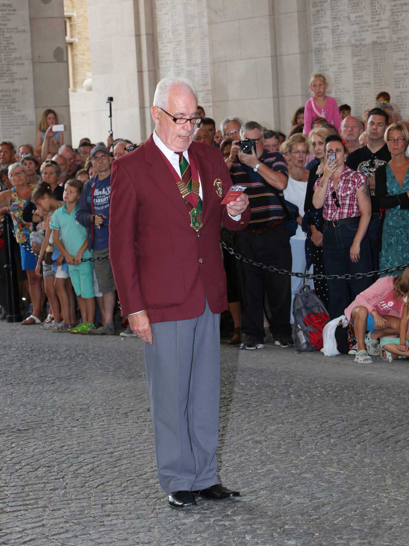 Dewi Morgan - late choir member at the Menin Gate